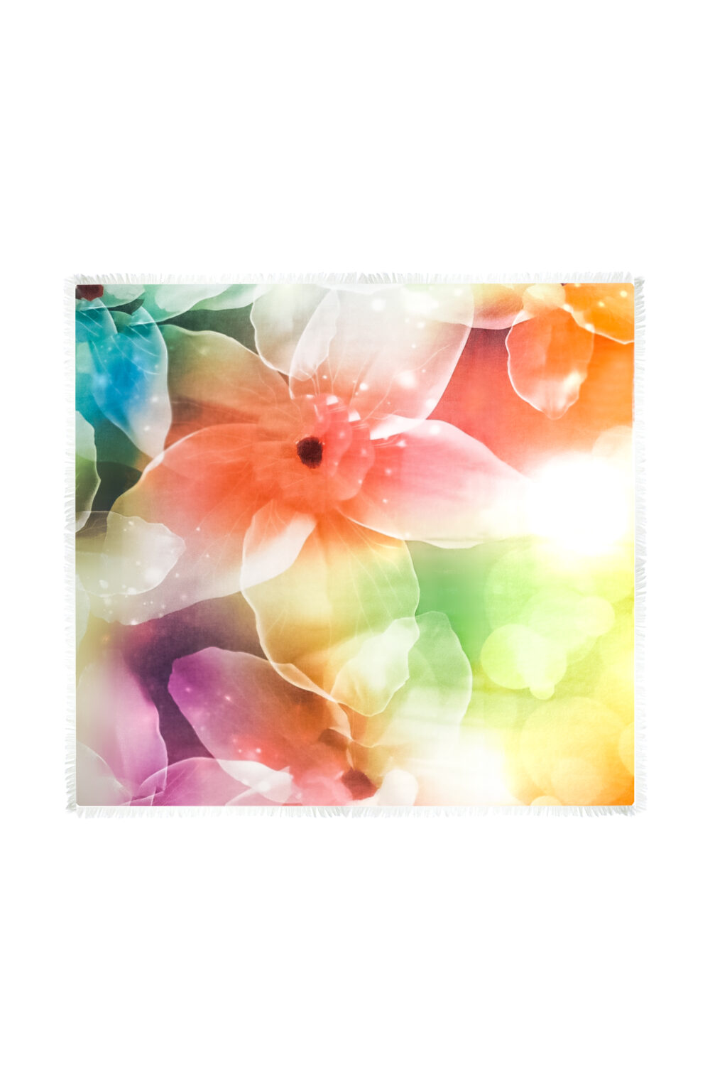 Women scarf rainbow flowers colored - Image 3