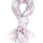 Women scarf with the scratched wine color effect - Image 2