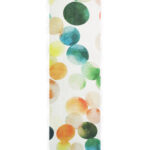 Women Scarf with watercolored circles design. - Image 3
