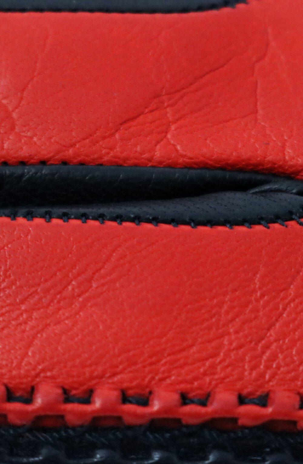 Women gloves 100% lambskin lining in cashmere. Black/Red color. - Image 4