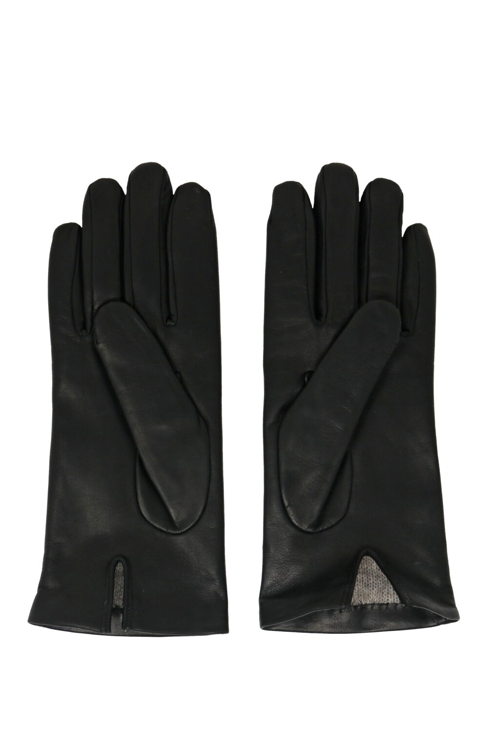 Women gloves 100% lambskin lining in cashmere. Black color. - Image 3