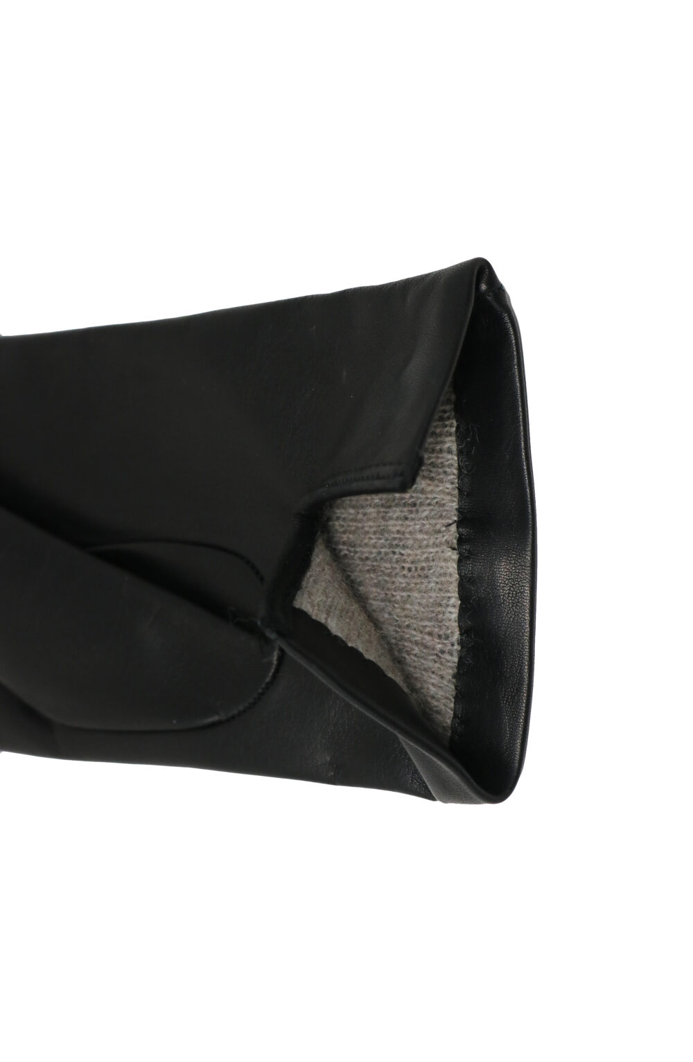 Women gloves 100% lambskin lining in cashmere. Black color. - Image 4