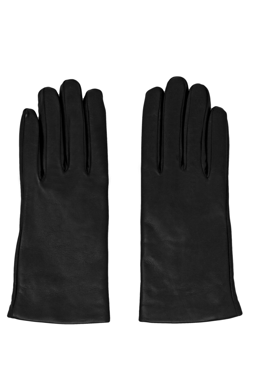 Women gloves 100% lambskin lining in cashmere. Black color. - Image 2
