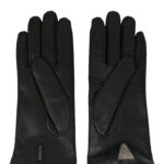 Women gloves 100% lambskin lining in cashmere. Black color. - Image 3