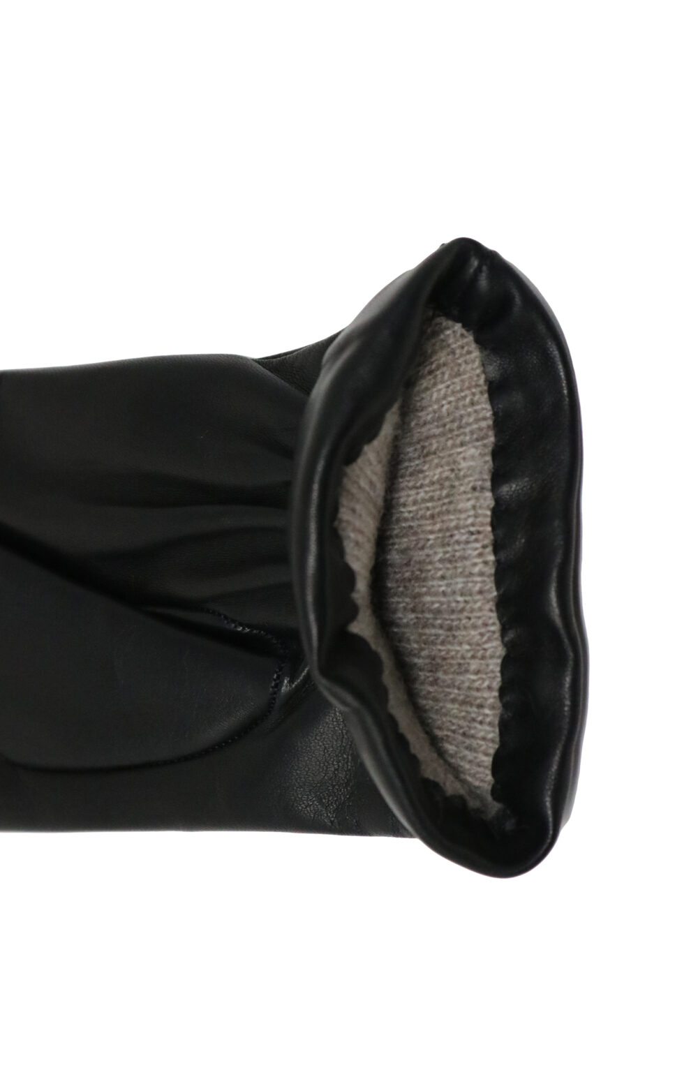 Women gloves 100% lambskin lined in pure cashmere. Black color with bow. - Image 3