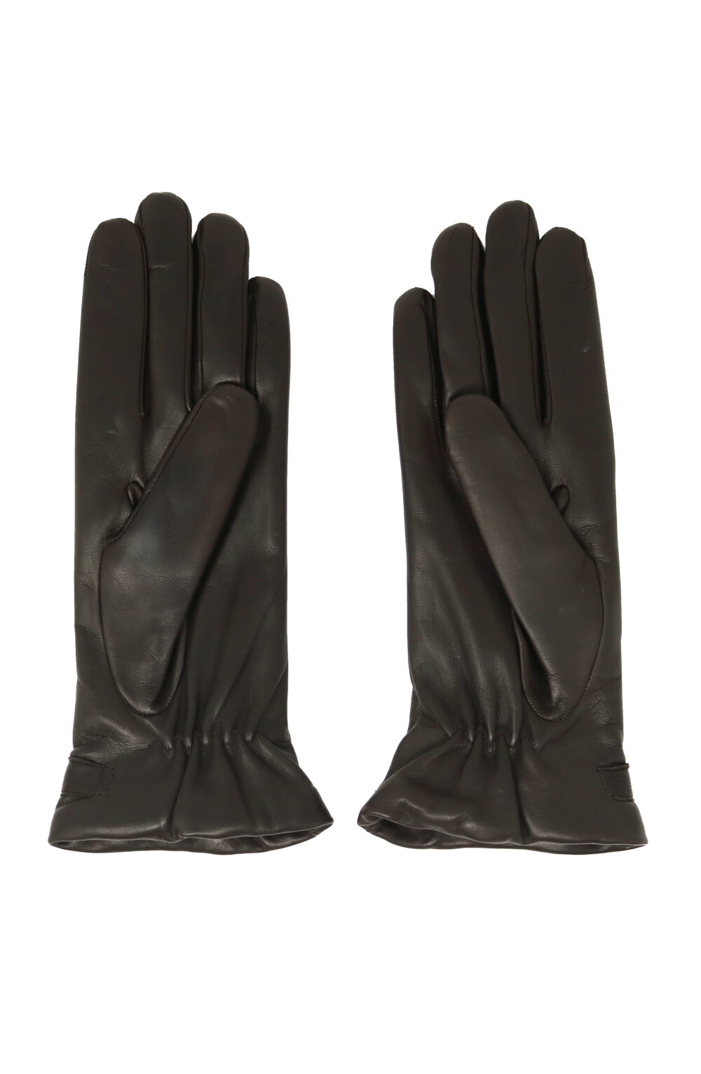Women gloves 100% lambskin lined in pure cashmere. Brown color with bow. - Image 3