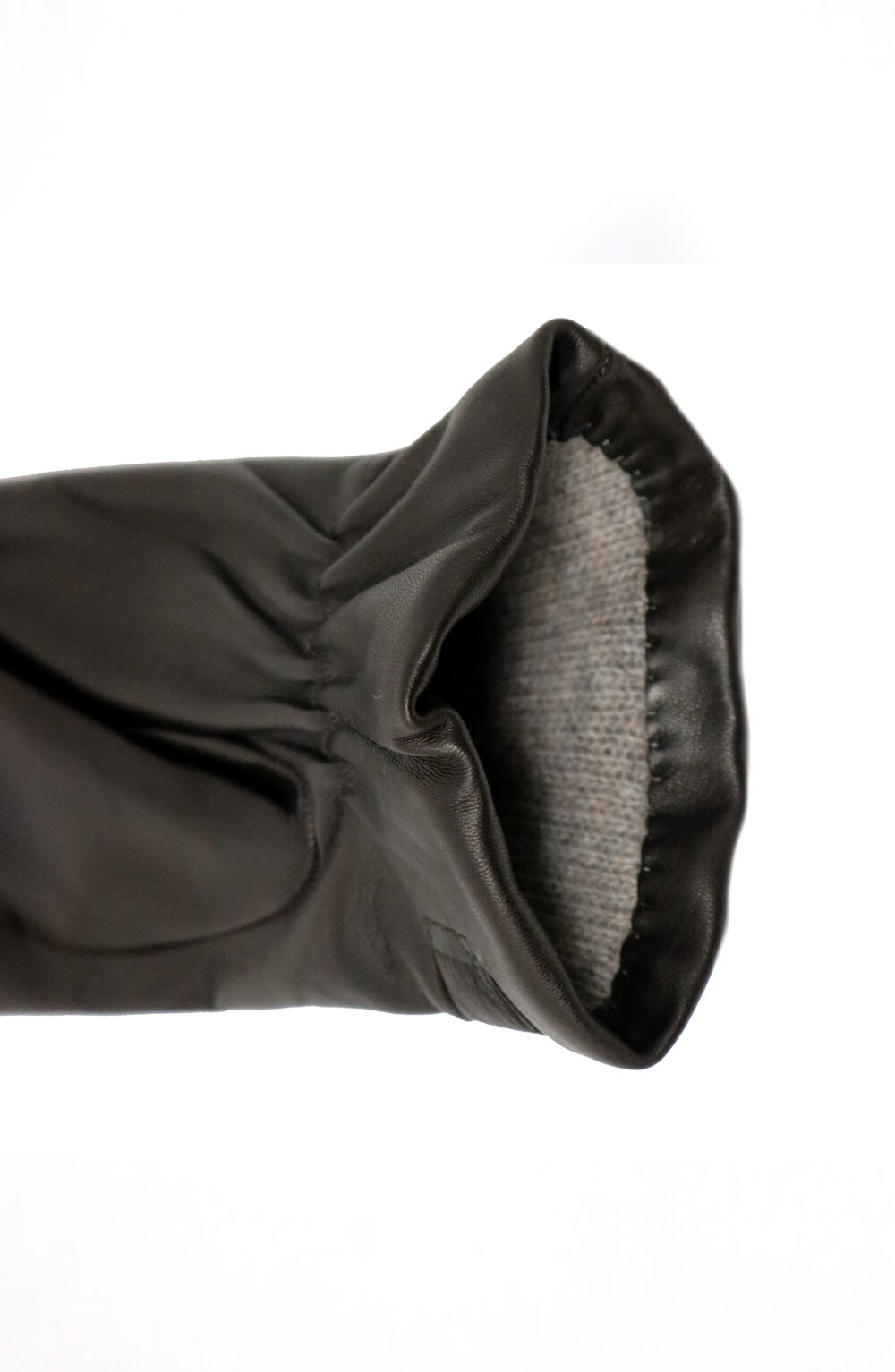 Women gloves 100% lambskin lined in pure cashmere. Brown color with bow. - Image 4