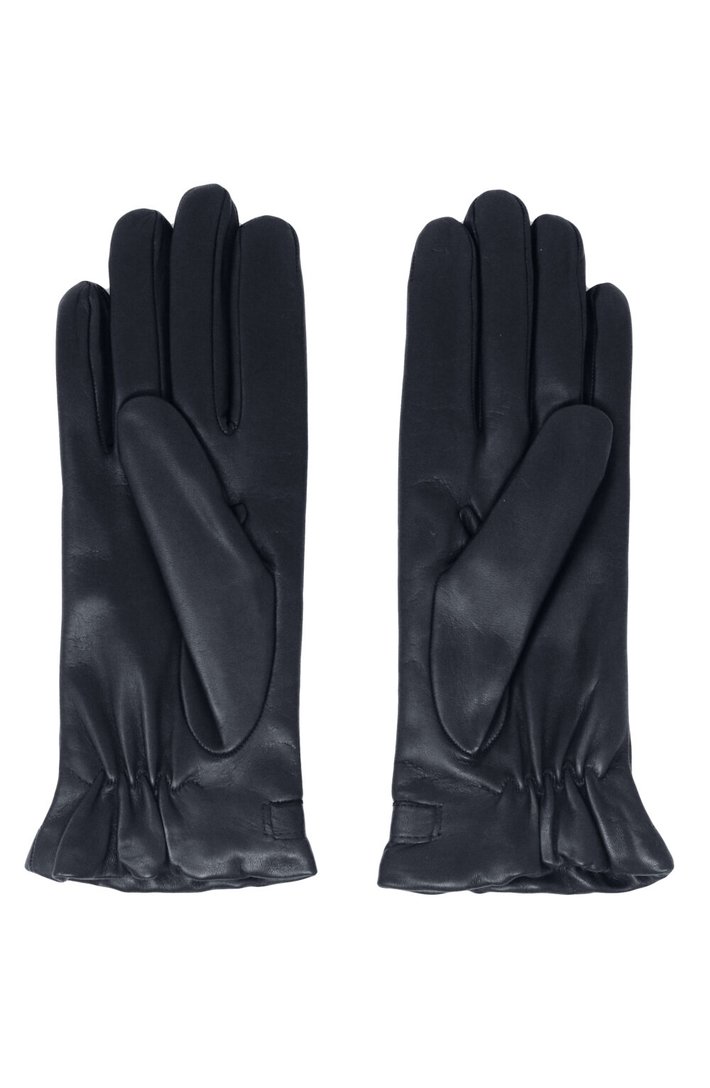 Women gloves 100% lambskin lined in pure cashmere. Blue color with bow. - Image 3