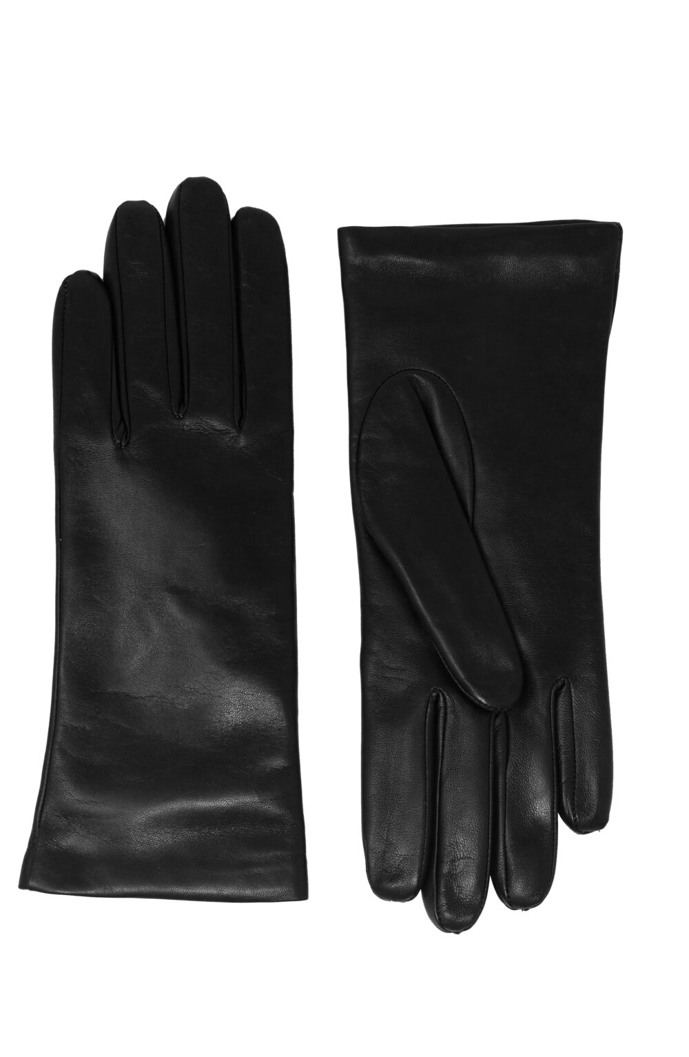 Women gloves 100% lambskin lined in pure cashmere. Black color.