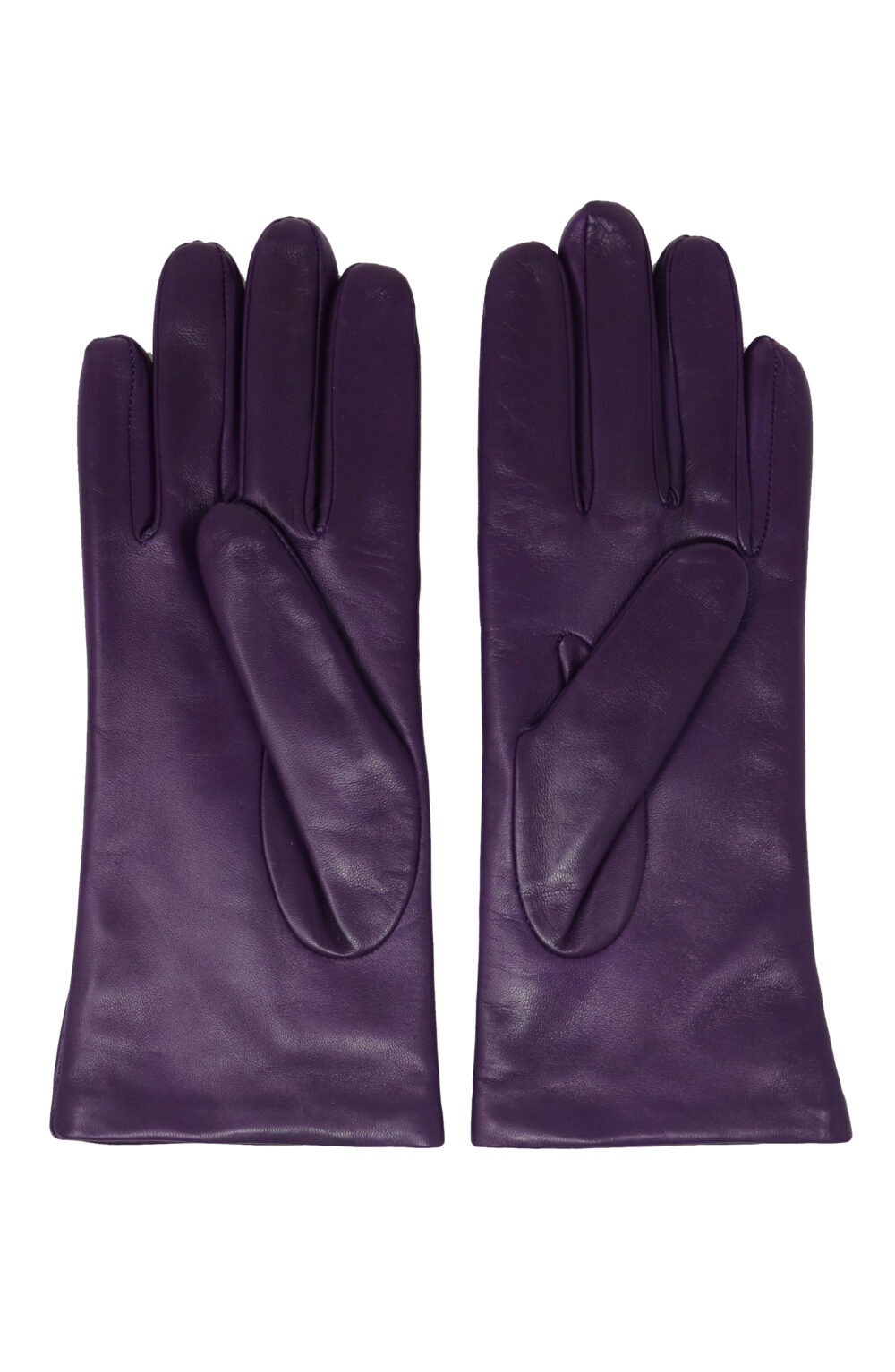 Women gloves 100% lambskin lined in pure cashmere. Purple color. - Image 4