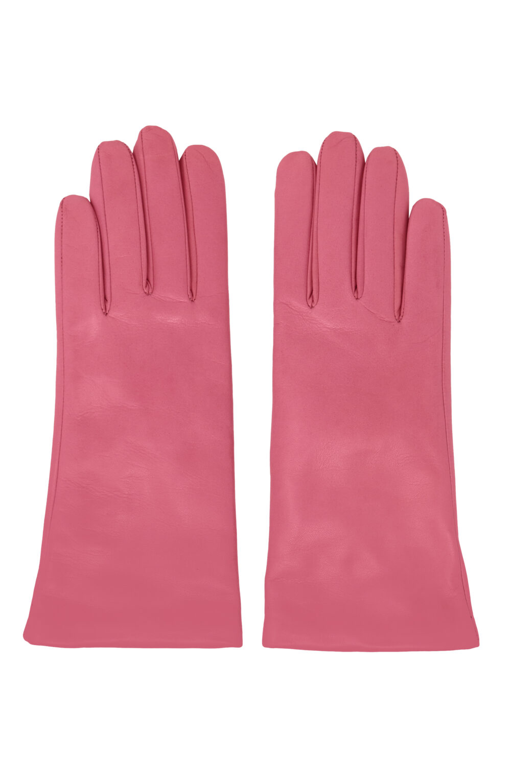 Women gloves 100% lambskin lined in pure cashmere. Pink color. - Image 2