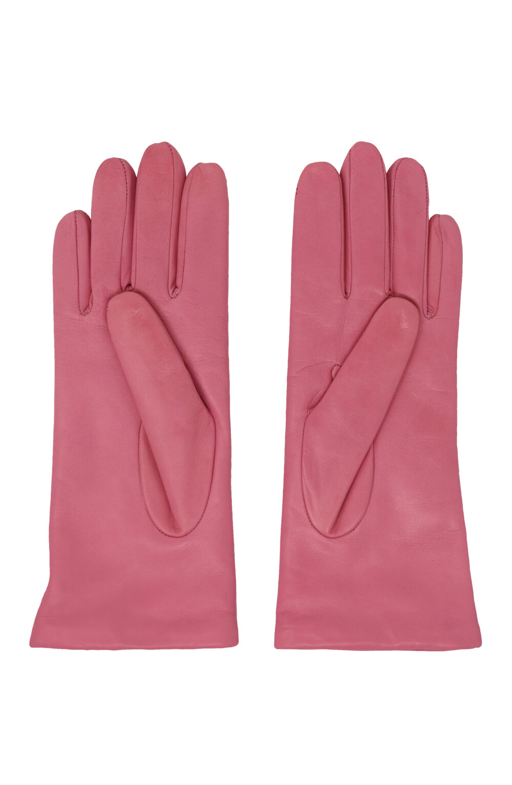 Women gloves 100% lambskin lined in pure cashmere. Pink color. - Image 3