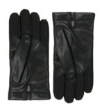 Men gloves 100% lambskin lined in pure cashmere. Black color. - Image 2