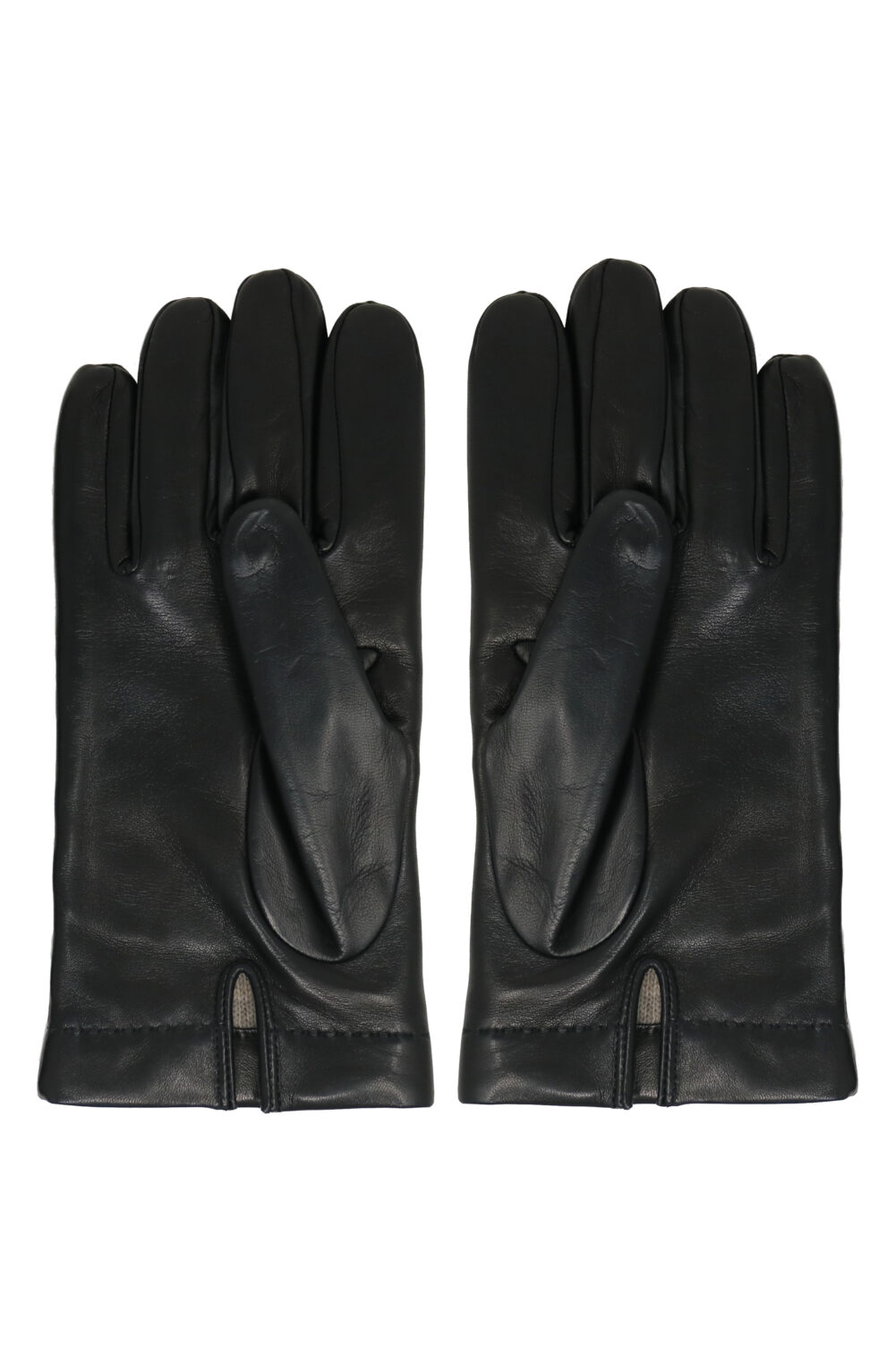 Men gloves 100% lambskin lined in pure cashmere. Black color. - Image 3