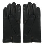 Men gloves 100% lambskin lined in cashmere. Black color. - Image 3