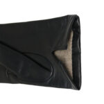 Men gloves 100% lambskin lined in cashmere. Black color. - Image 4