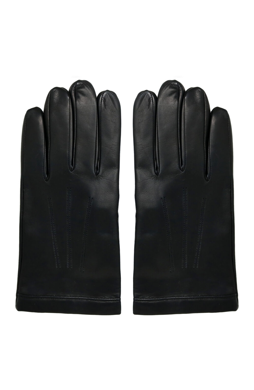Men gloves 100% lambskin lined in cashmere. Black color. - Image 2