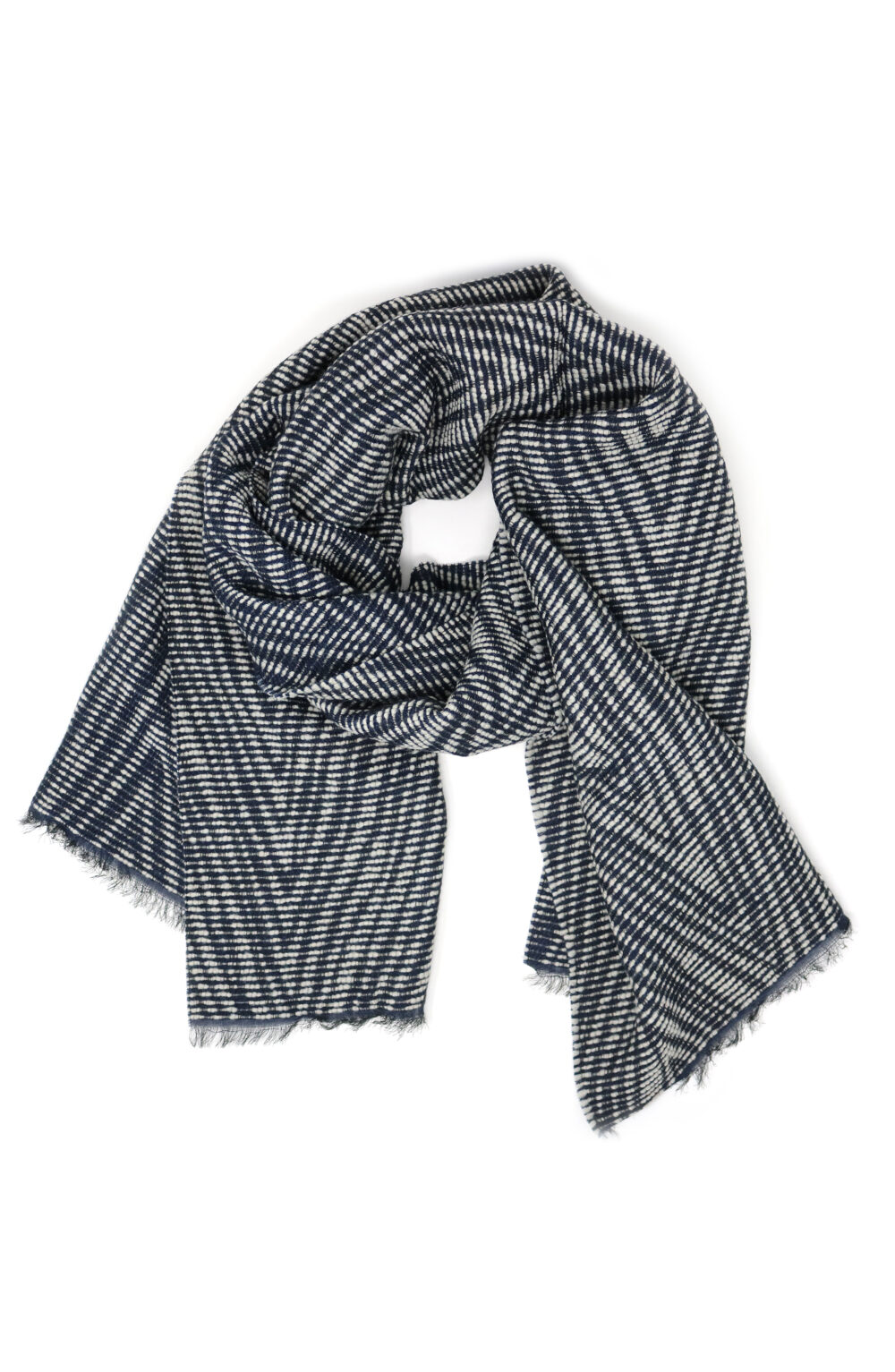 Women winter scarf color navy - Image 2