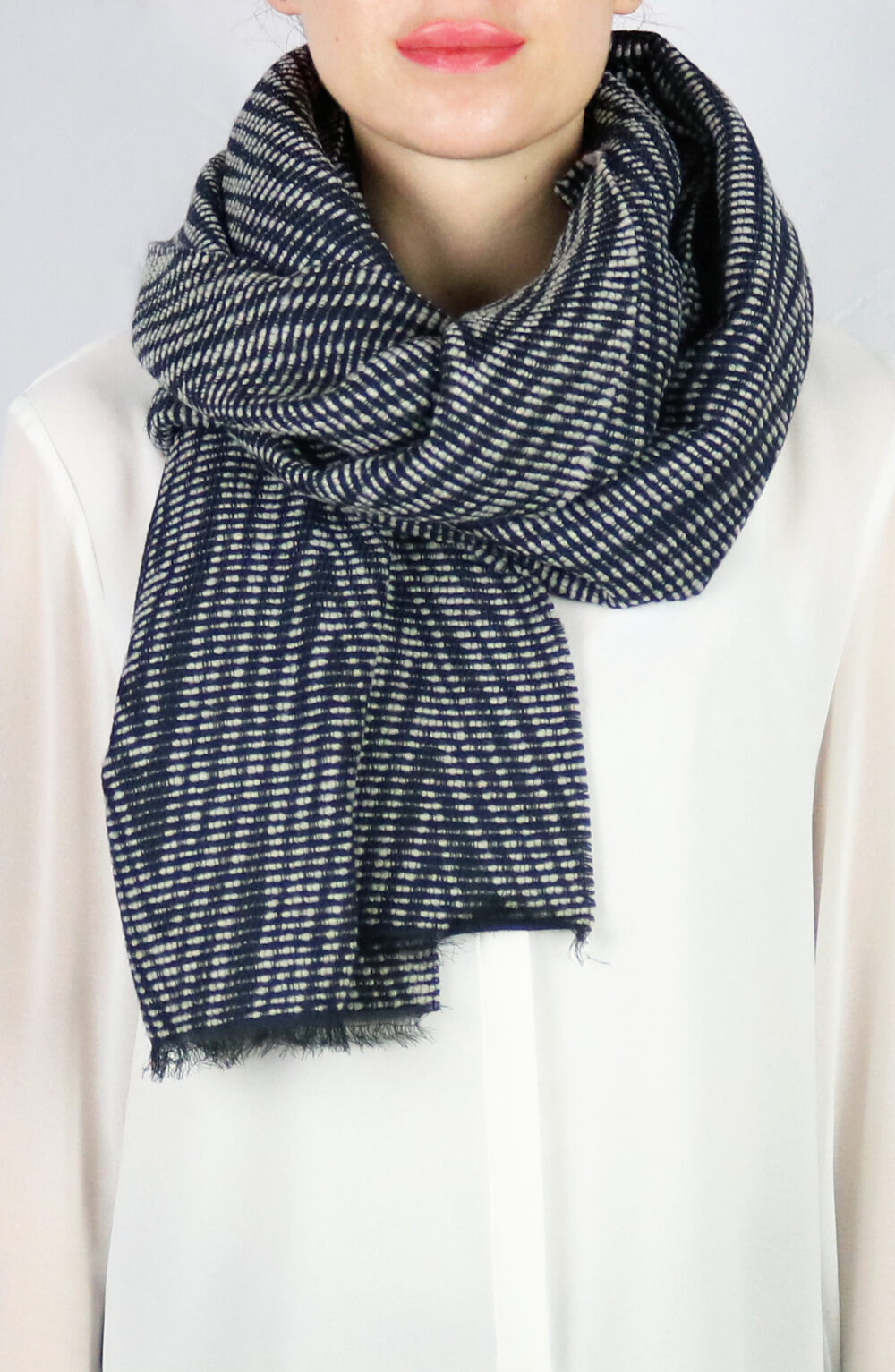 Women winter scarf color navy