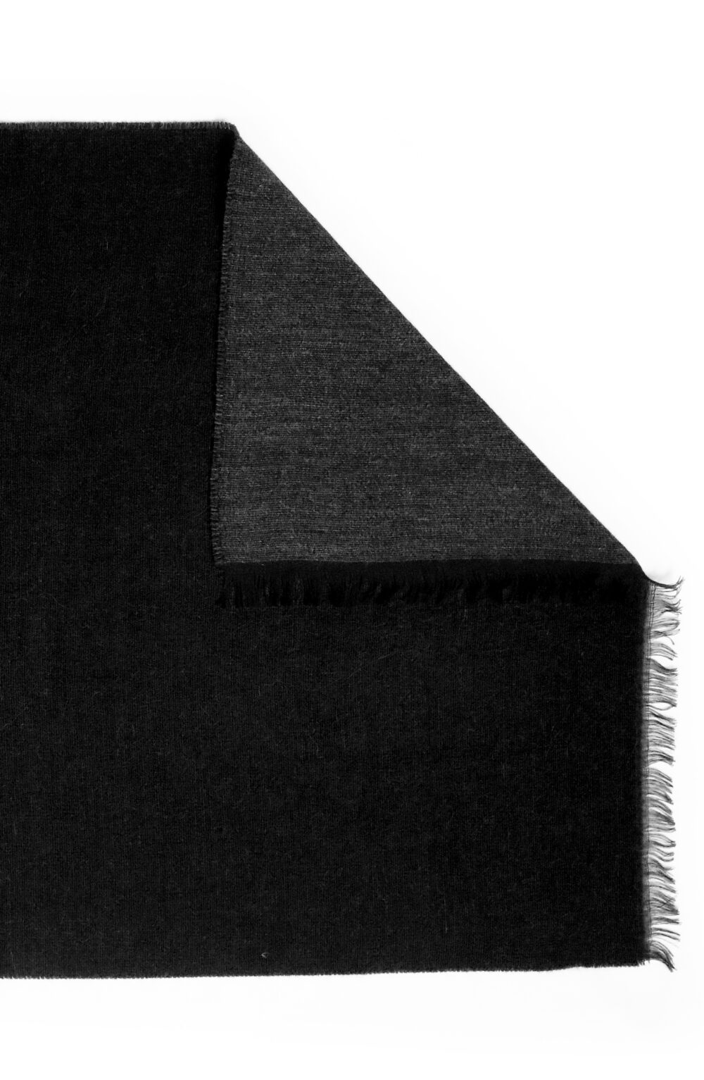 Winter women scarf, black and grey color - Image 5