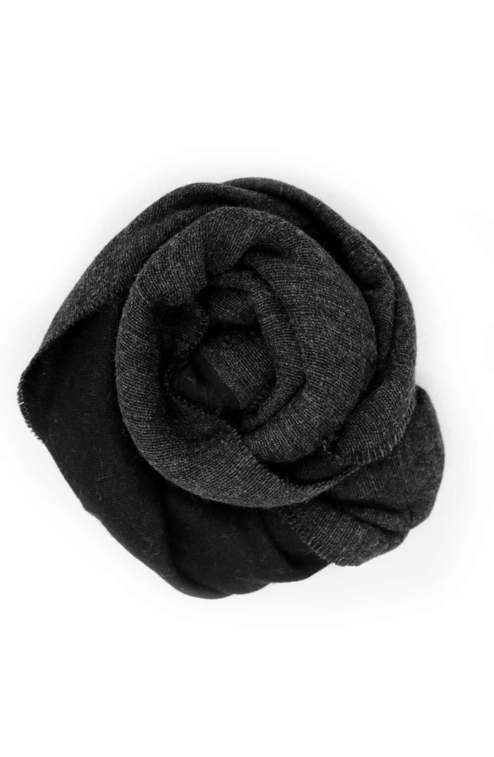Winter women scarf, black and grey color - Image 3