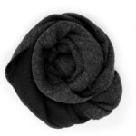 Winter women scarf, black and grey color - Image 3