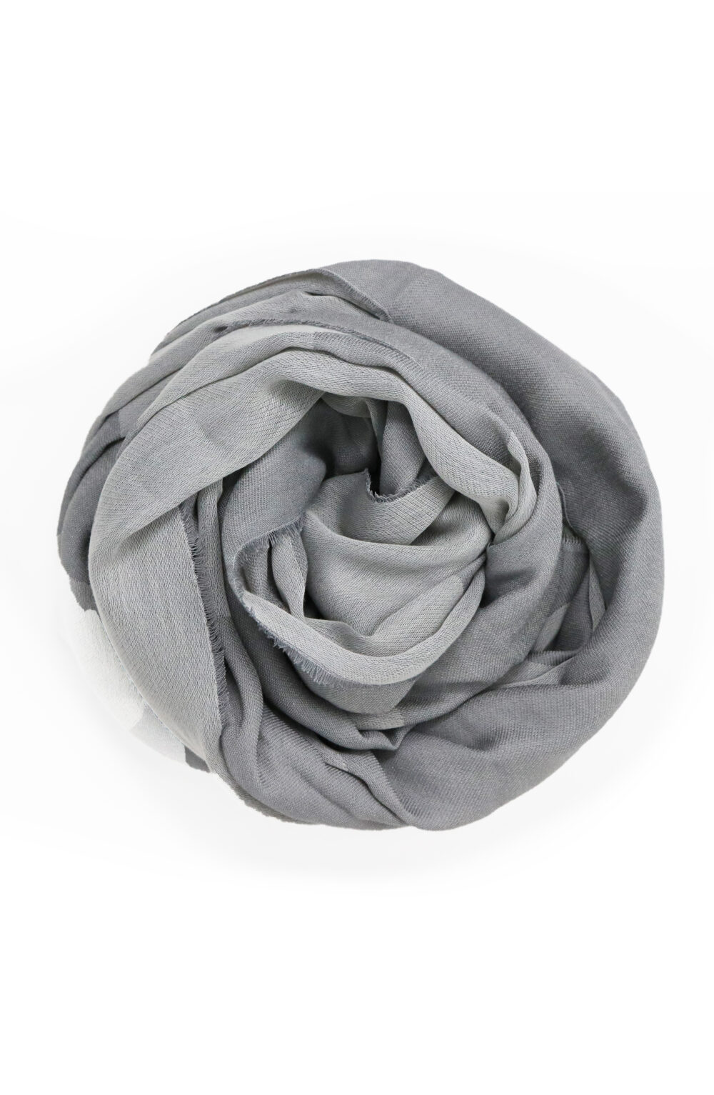 Women scarf grey color with big pois - Image 3