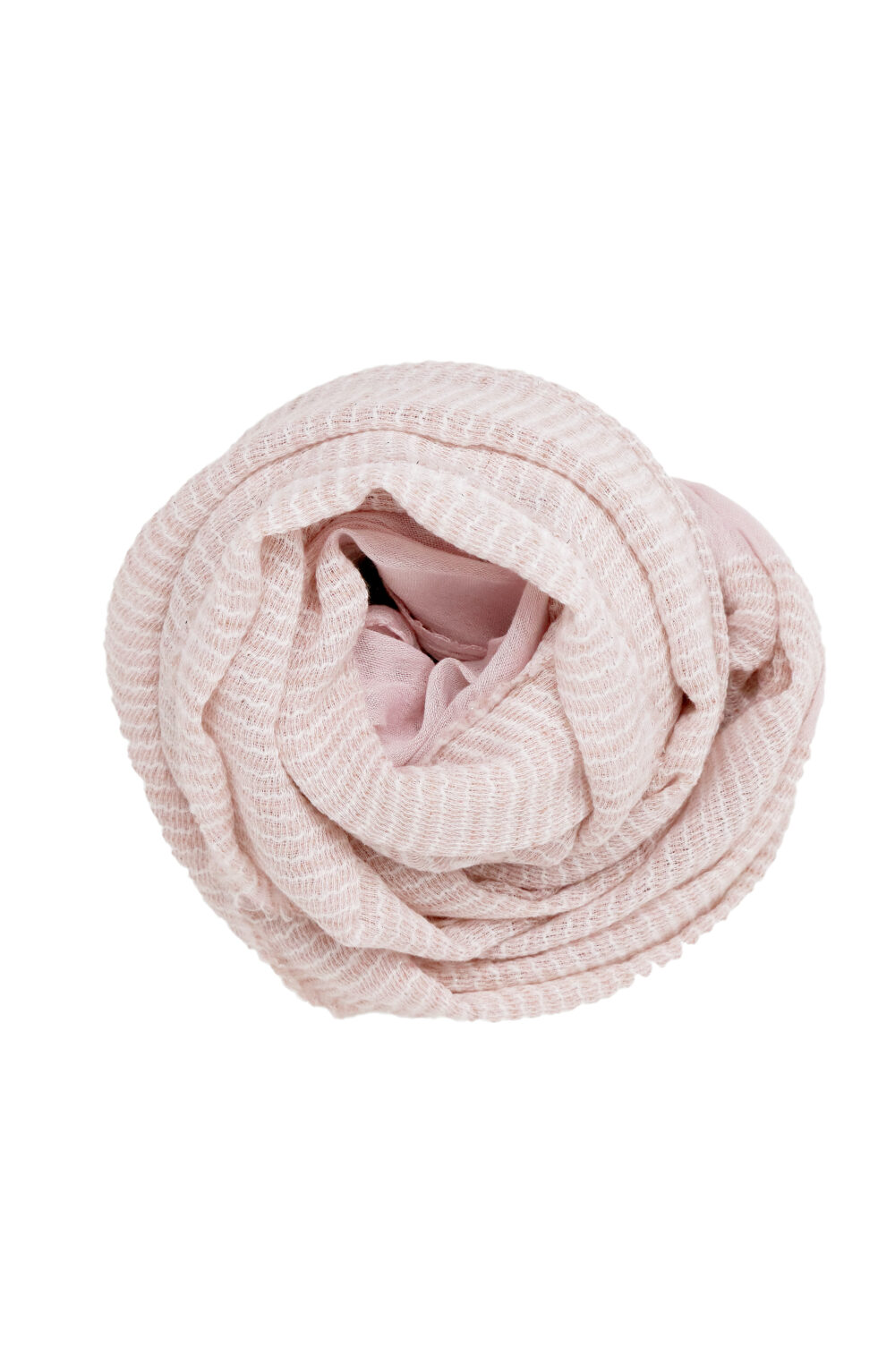 Women scarf taupe color with stripes - Image 3