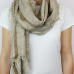 Women scarf sand color