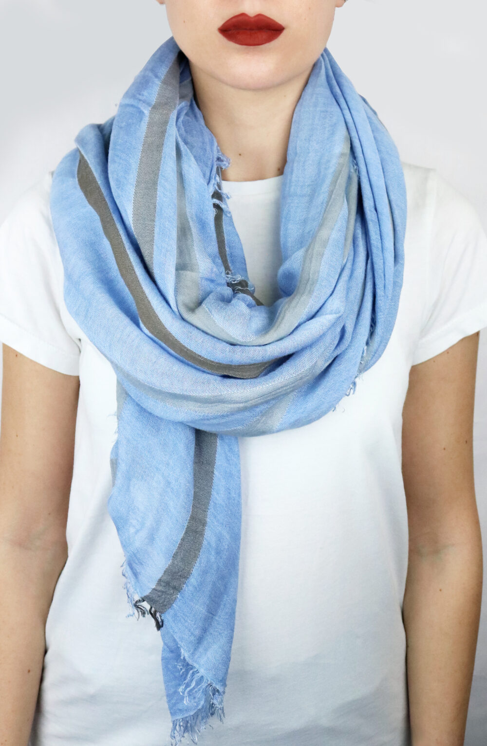 Women scarf blue color