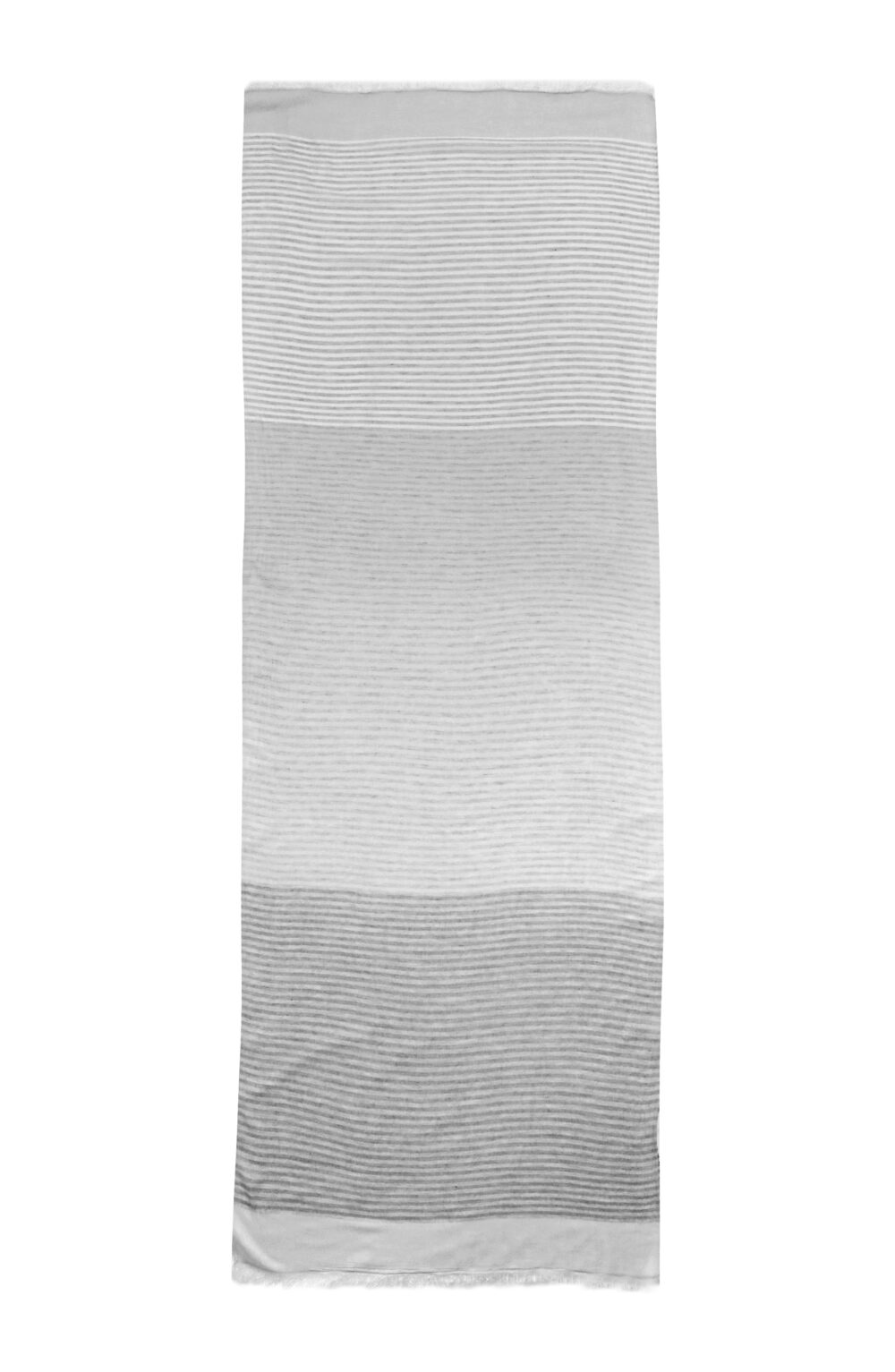 Women scarf white and light grey color - Image 4