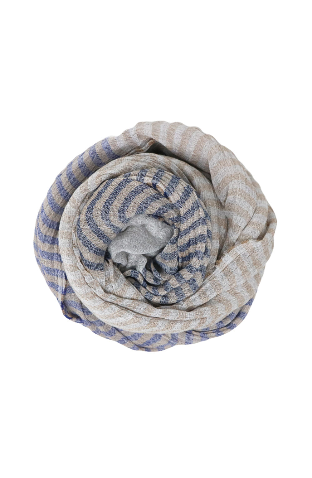 Women scarf beige, blue and grey color - Image 3
