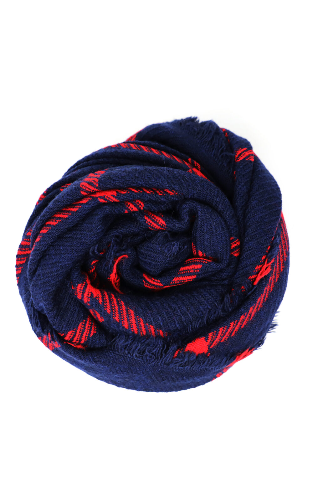 Elegant Women scarf yarn dyed jacquard blue - Image 3