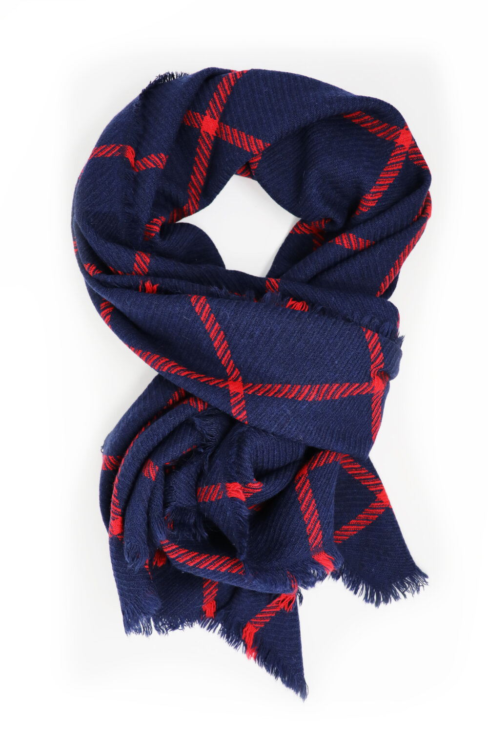 Elegant Women scarf yarn dyed jacquard blue - Image 4