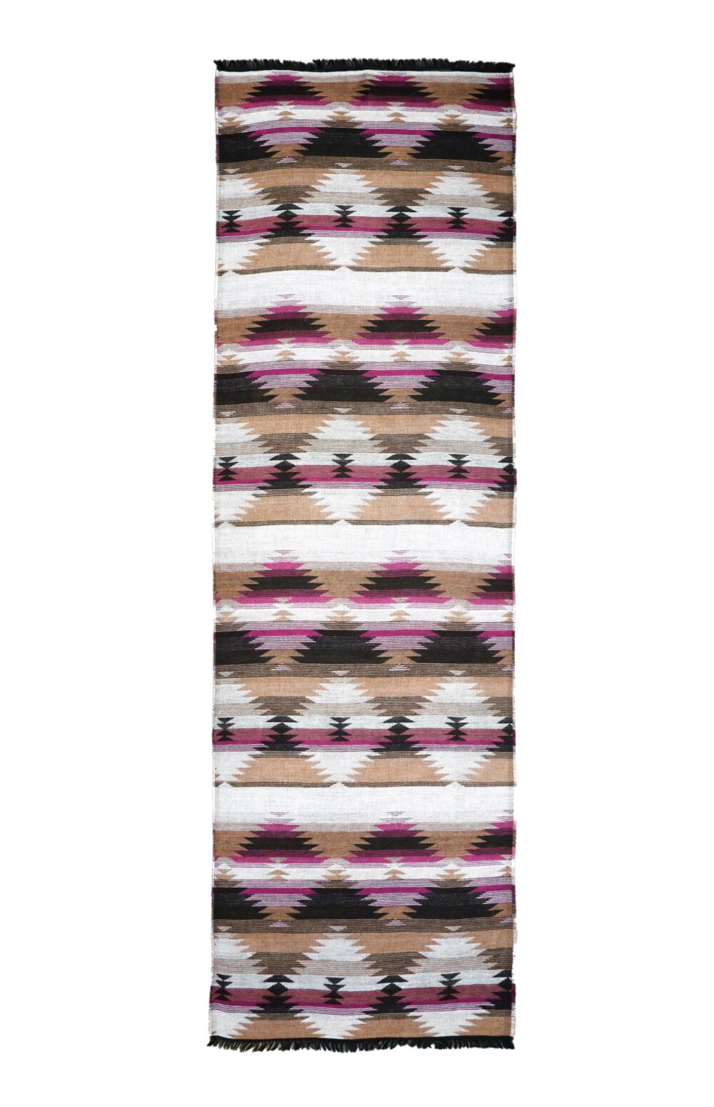Elegant Women scarf abstract shapes fuchsia - Image 2