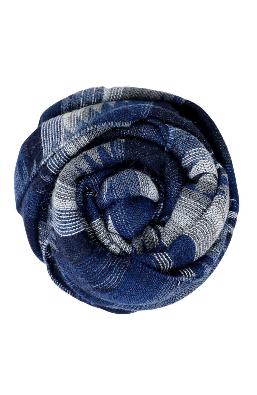 Elegant Women scarf abstract shapes blue - Image 3