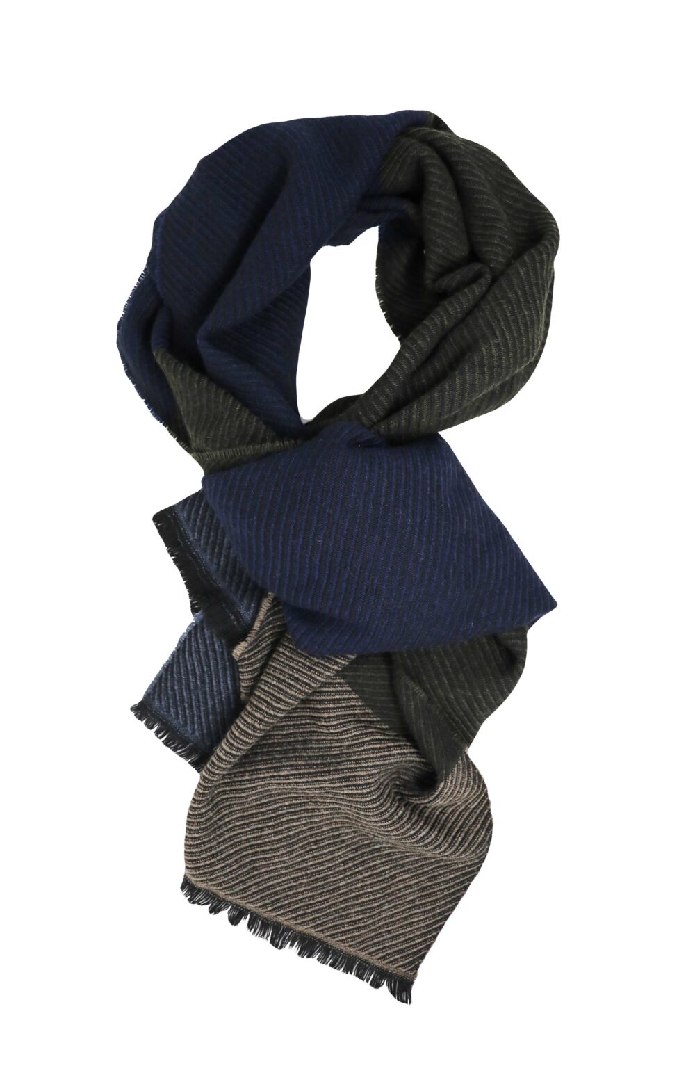 Elegant Women scarf stripped pattern blue - Image 4