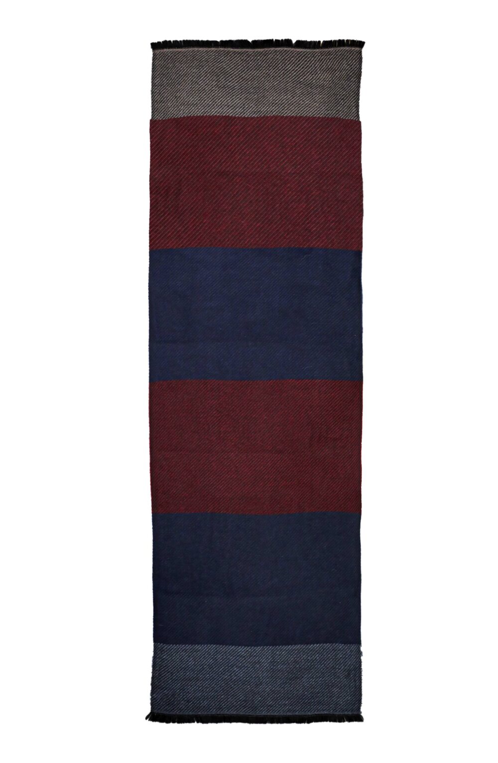 Elegant Women scarf stripped pattern bordeaux - Image 2