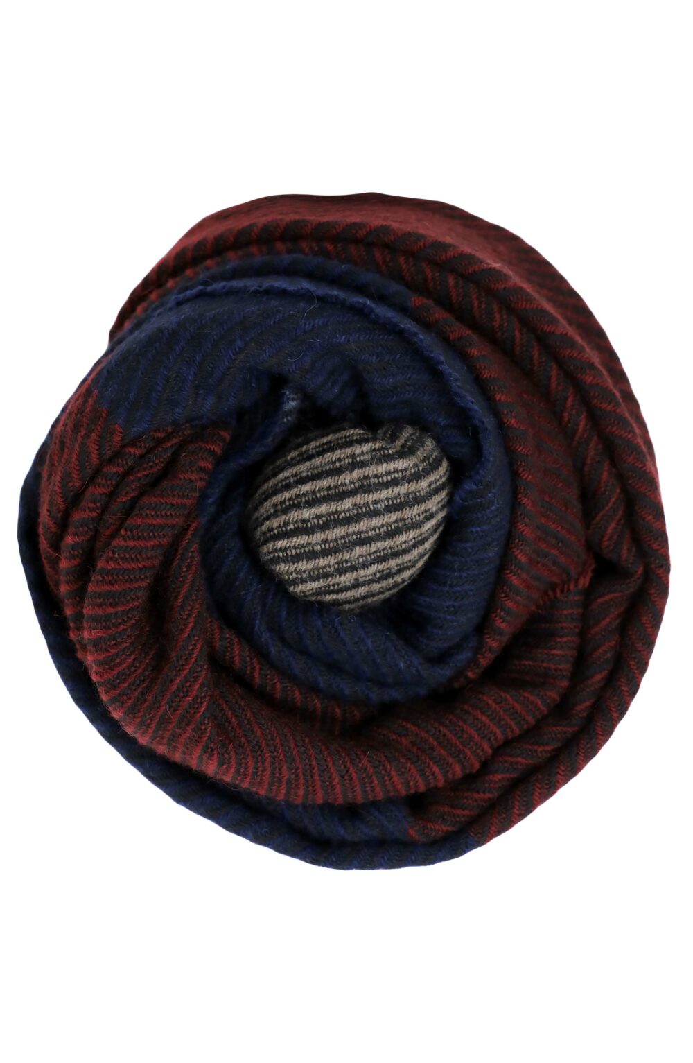 Elegant Women scarf stripped pattern bordeaux - Image 3