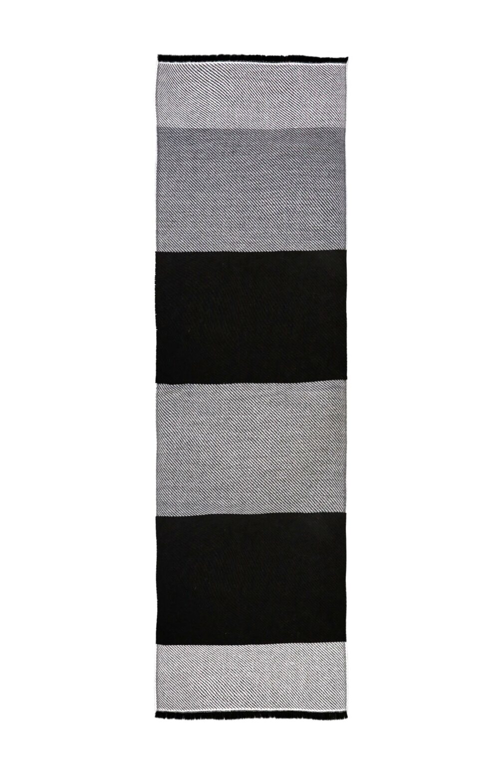 Elegant Women scarf stripped pattern black - Image 5